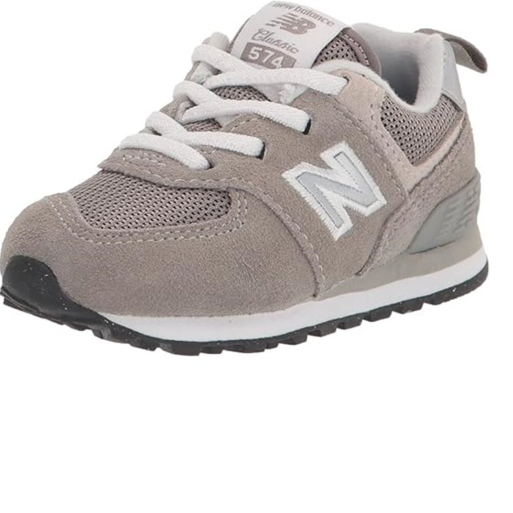 New Balance Kids Sneakers in Light Gray and White
